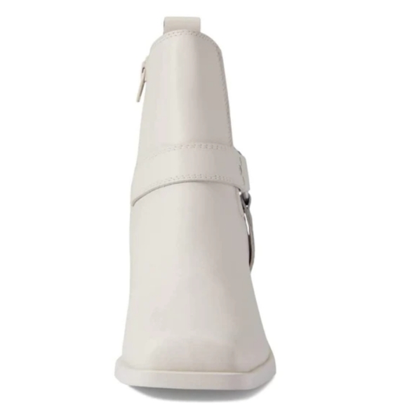 NWT Steve Madden 'Wells' Genuine Leather Square Toe Harness Boots in Bone - Picture 2 of 14